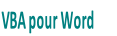 Fiche pratique: VBA pour Word
